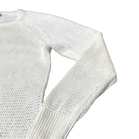 Polo by Ralph Lauren 100% Linen Open Knit Long Sleeve Crewneck Sweater Size M - Picture 6 of 7